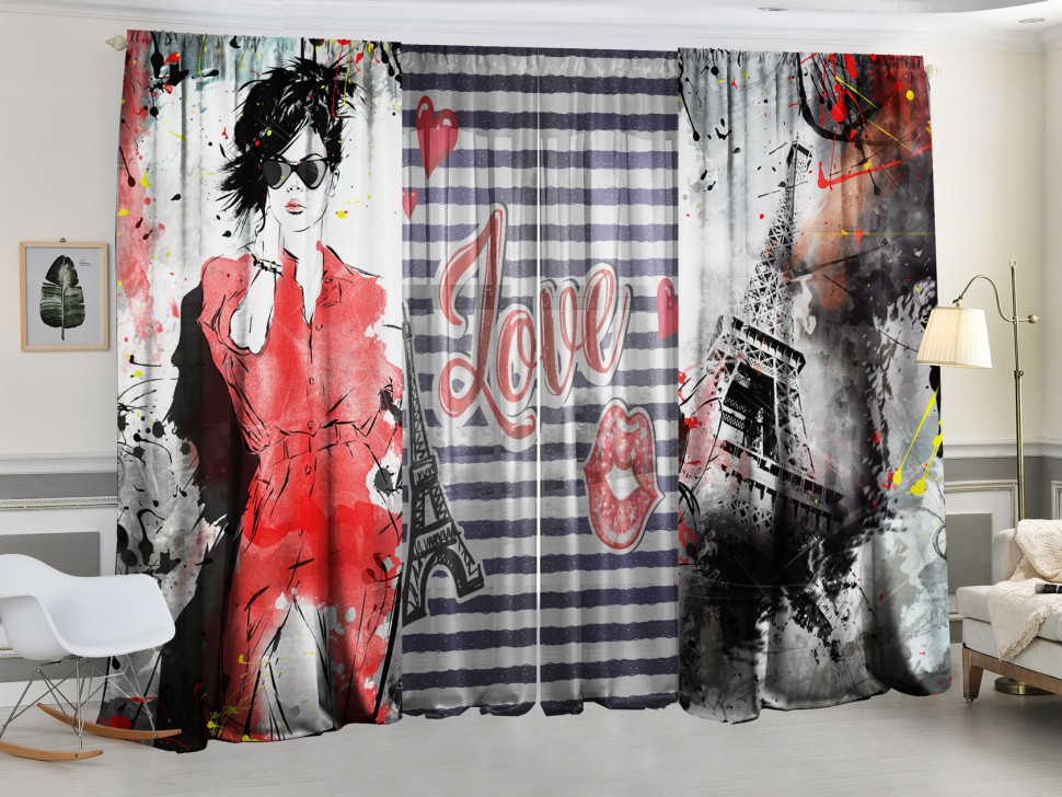 Комплект штор с тюлем Дамские штучки