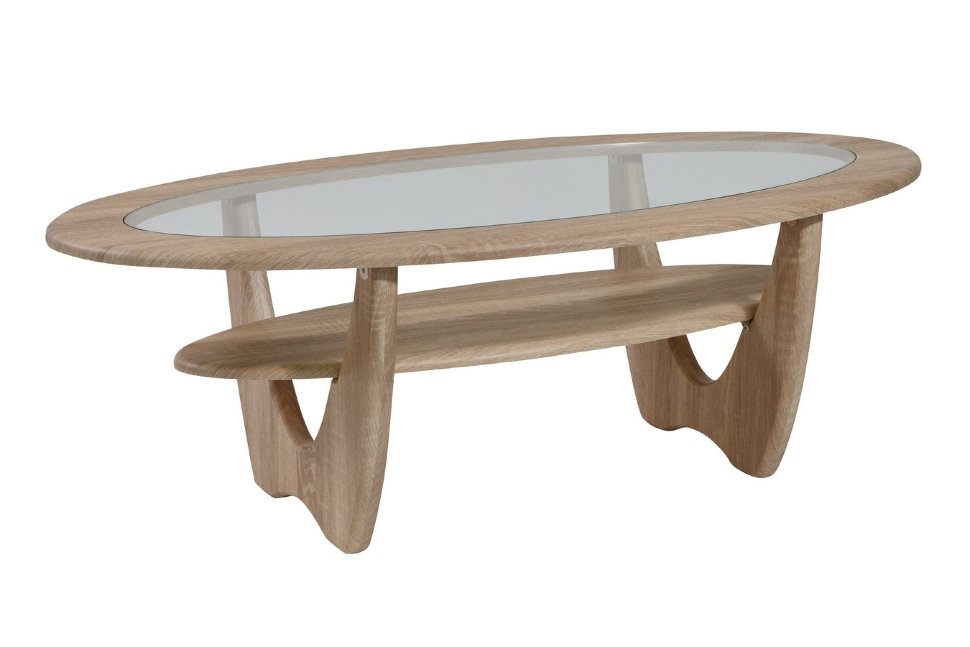 Журнальный столик со стеклом Стол журнальный Юпитер со стеклом