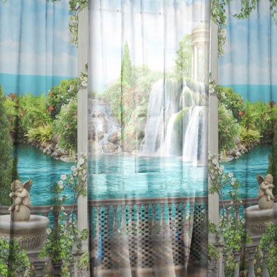 Комплект штор с тюлем Завораживающий водопад