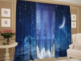 Комплект штор с тюлем Звездопад метеоритов