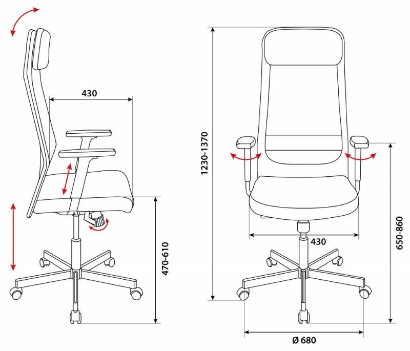 Кресло руководителя T-995/BLACK