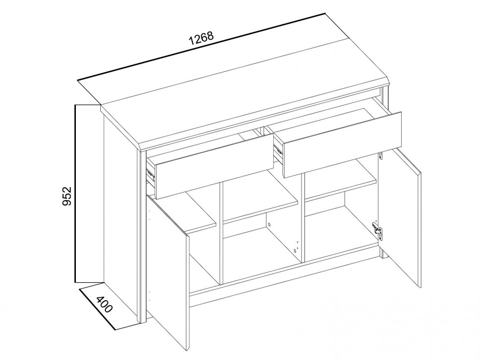 Комод Комод Сомма 2 ящ 2 дв