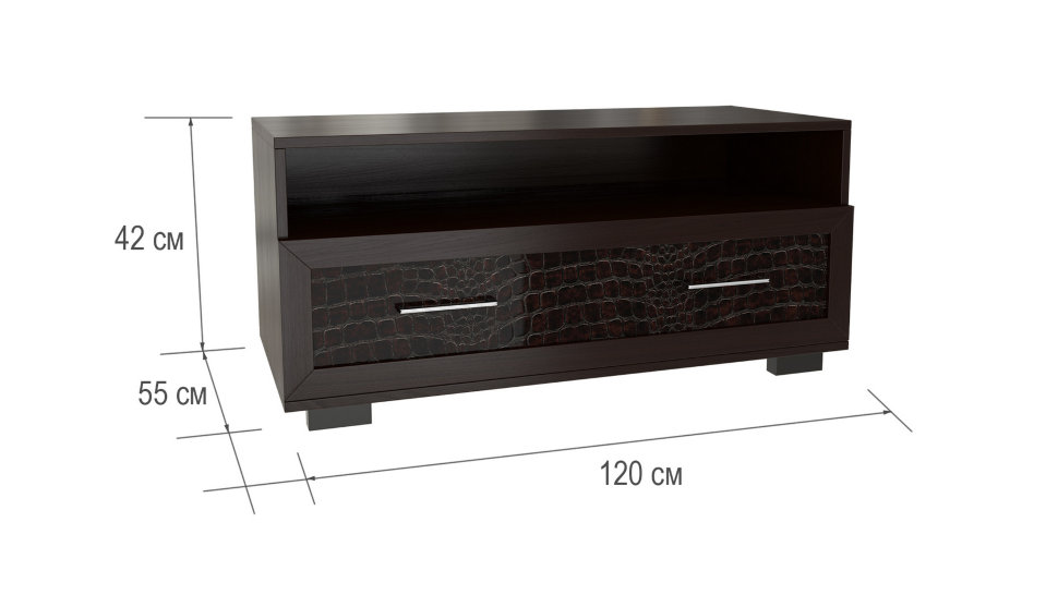 ТВ-тумба с нишей Тумба для аппаратуры с нишей Парма Люкс