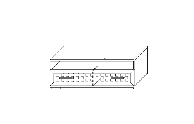ТВ-тумба с нишей Тумба для аппаратуры с нишей Парма Люкс