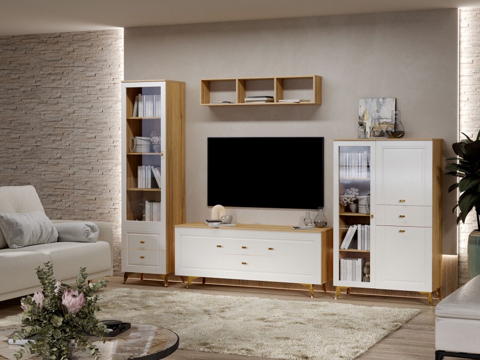 Шкаф-витрина Вега Сапфир 1 стеклодверь