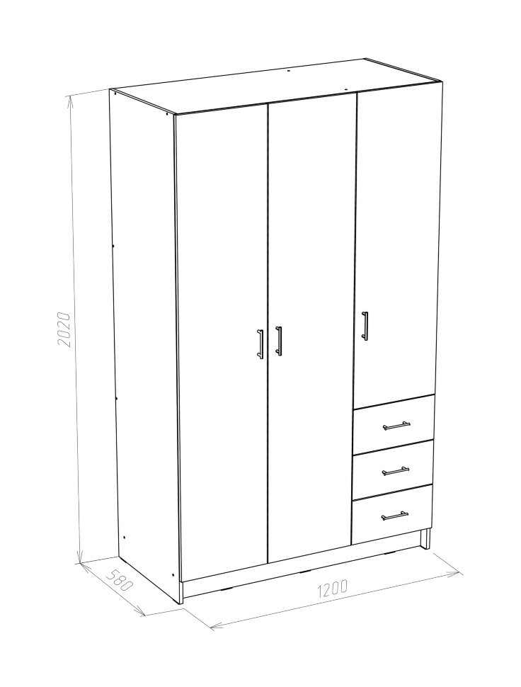 Распашной шкаф Тиберия-1