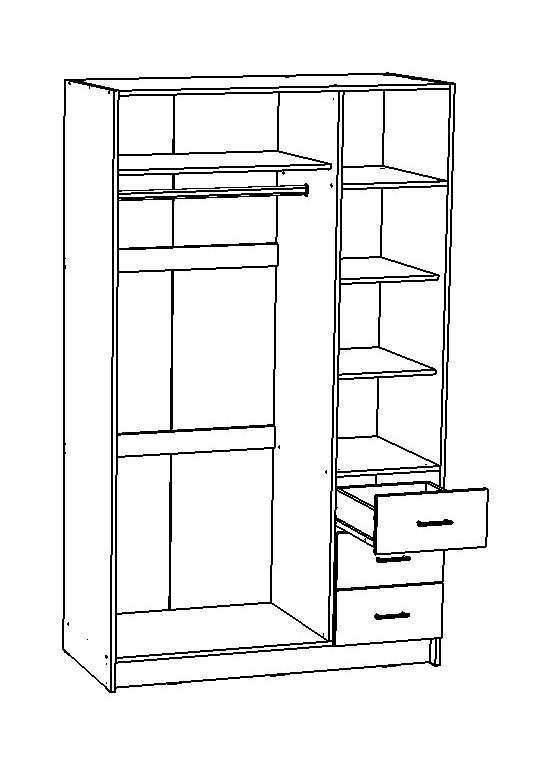 Распашной шкаф Тиберия-1