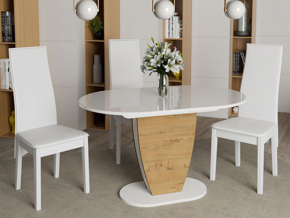 Обеденная группа Стол Монреаль + 3 стула Элегия Т2