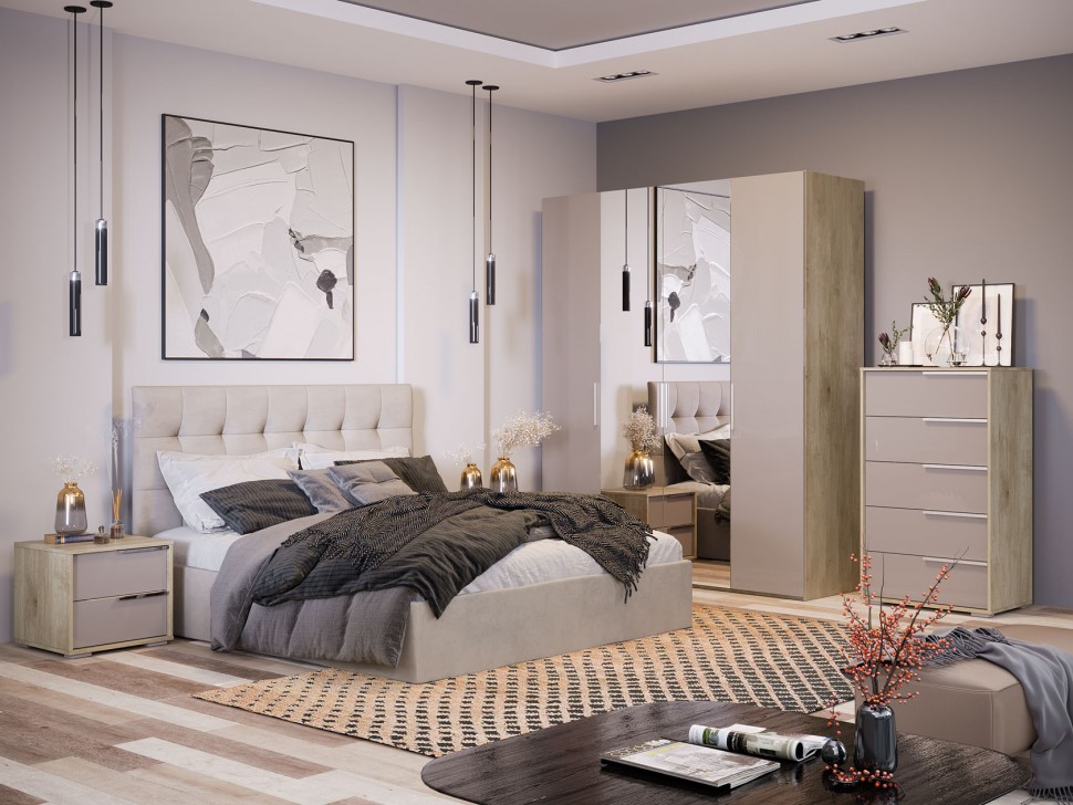 Распашной шкаф Шкаф 2 дв с зеркалом Эмбер