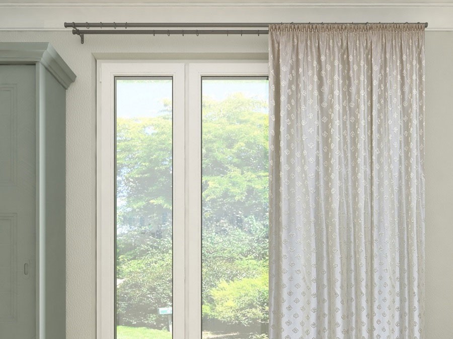 Штора Портьера Вензель золотой/бежевый