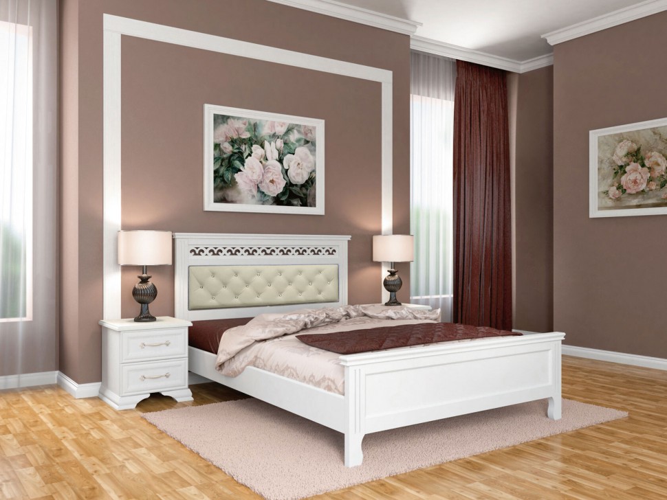 Двуспальная кровать Аврора Массив Сосны