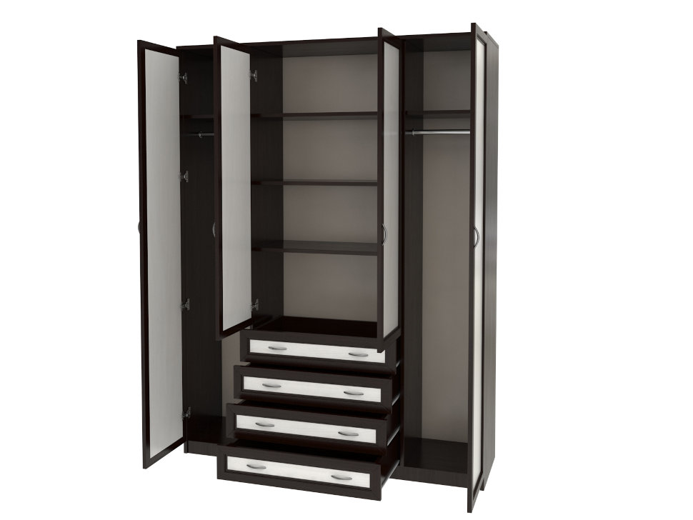 Распашной шкаф с ящиками Мерлен