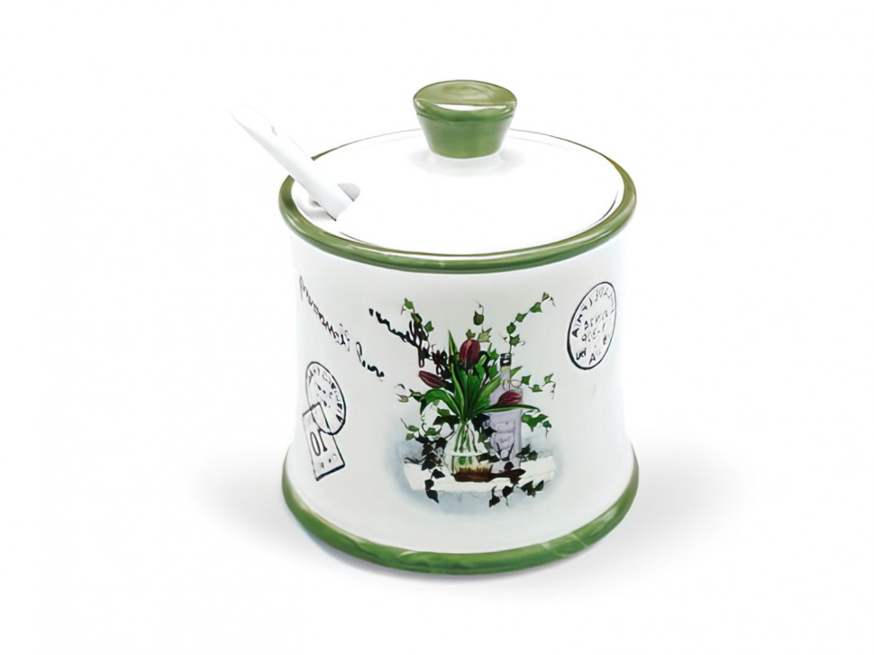 Сахарница с ложкой Полевая фантазия